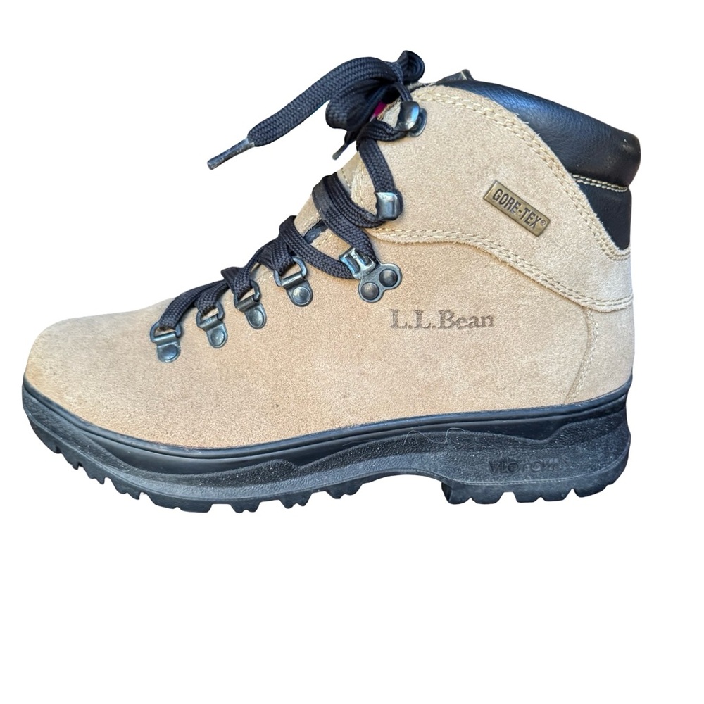 L.L. Bean Hiking Boots Suede Leather Made In Italy Unisex Size M 6/W 7.5